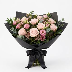 Bouquet Deluxe Rose et Noir (Palerme)