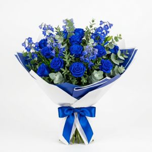 Bouquet de luxe bleu royal (Chelsea)