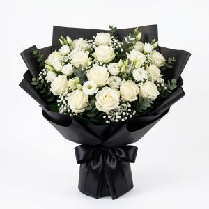 Bouquet Deluxe Noir et Blanc (Juventus)