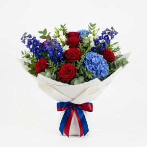 Bouquet Deluxe Rouge et Bleu (Bologne / Genoa / Cagliari)